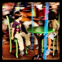 on The carousel