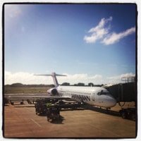 airport again. hop to big island now. see the volcano ;)