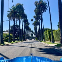 We had a wonderful ride though Hollywood today. In a blue cabrio Cadillac from the 70ern. Thanks to @romain_court for a perfect afternoon.