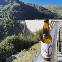 Trying the local beer of Val Verzasca )