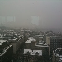 Snow View over Zürich City