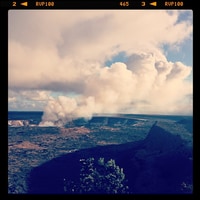 the smoking volcano