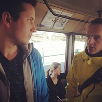 blue and yellow (as it should be) on the way to the #liipday party