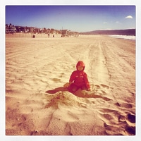 the whole beach for himself