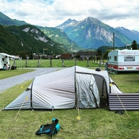 First place. Tent up.