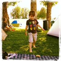 and now. camping on the gurten.