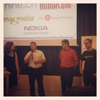 Silvie and the sponsors at the #ossawards.ch