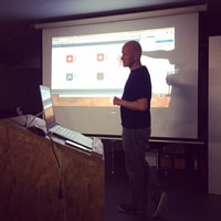 @hfuecks Talking about @gethoi and parse.com at @webtuesday at @liip ZH