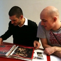 Memi showing his ac/dc collection