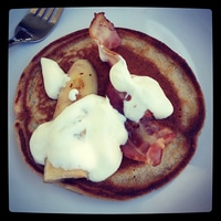 eating American breakfast on Swiss national holiday ;)