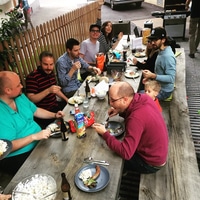 Christening our new lounge table