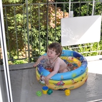 The first bath of the year on the balcony #summerishere