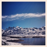 still in the snowy mountains