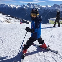 Finally on the slopes.