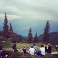 At the lunch place at the @Liip company outing.