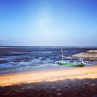 at the beach in Sanur