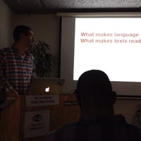 @bratwurstkomet Talking at the content strategy meetup at Liip