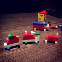 Legos are still amazing. these are the fire fighter trucks my son built out of common blocks.