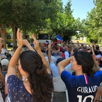 Watching the worldcup final in France ;)