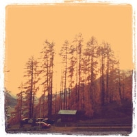 after sunset in beautiful engadin