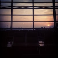 sunrise at the airport