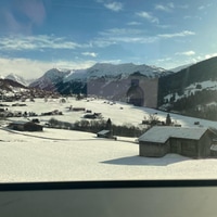 Doing remote meetings with a great view from the train ;)