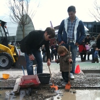 at Verkehrshaus with Götti and Uncle