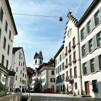 Finally do the last dat of our Aare bike Tour. Lunch time.