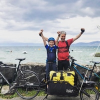 We did it! The whole 180km to lac leman \o/ #roadtrip2020 #🚲🏕