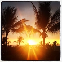 sunset from our balcony.